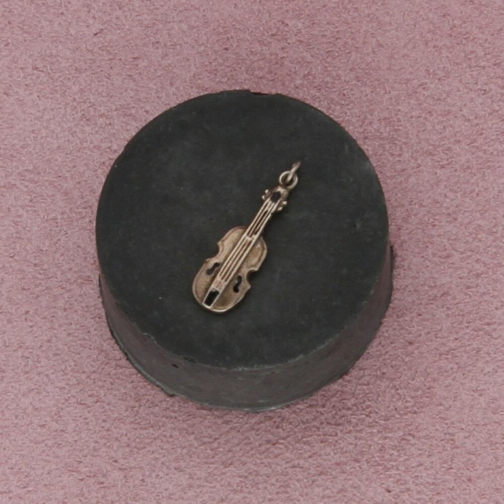 sterling silver vintage standing bass charm pendant